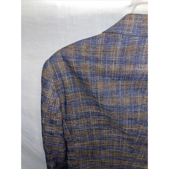 Bespoke Tazzio Men’s Dress Blazer Size 37S Slim Fit Gray Brown Woolen Flex NWT - Picture 12 of 13
